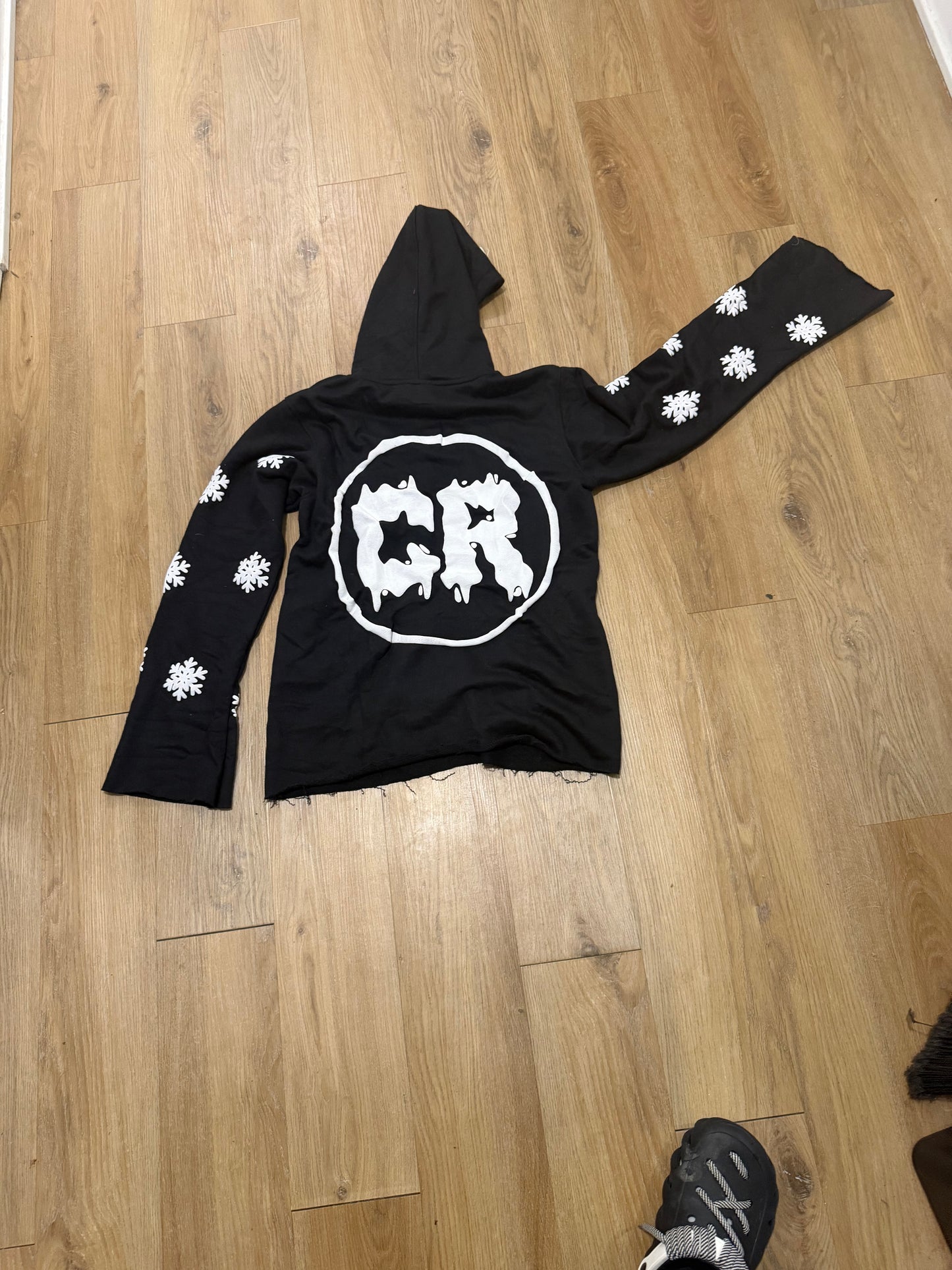 Black & White Kozy CR Hoodies & Shorts Set