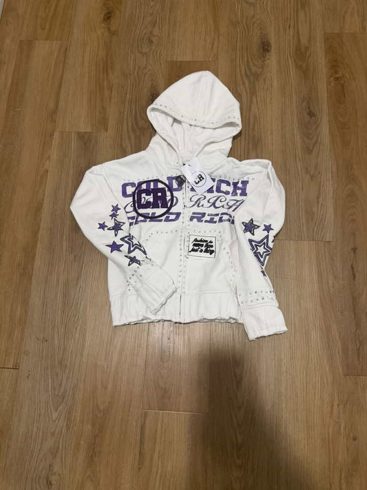 Toddler White & Purple Kozy CR Jacket