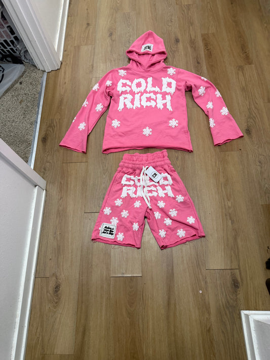 Pink Kozy CR Hoodies & Short Set